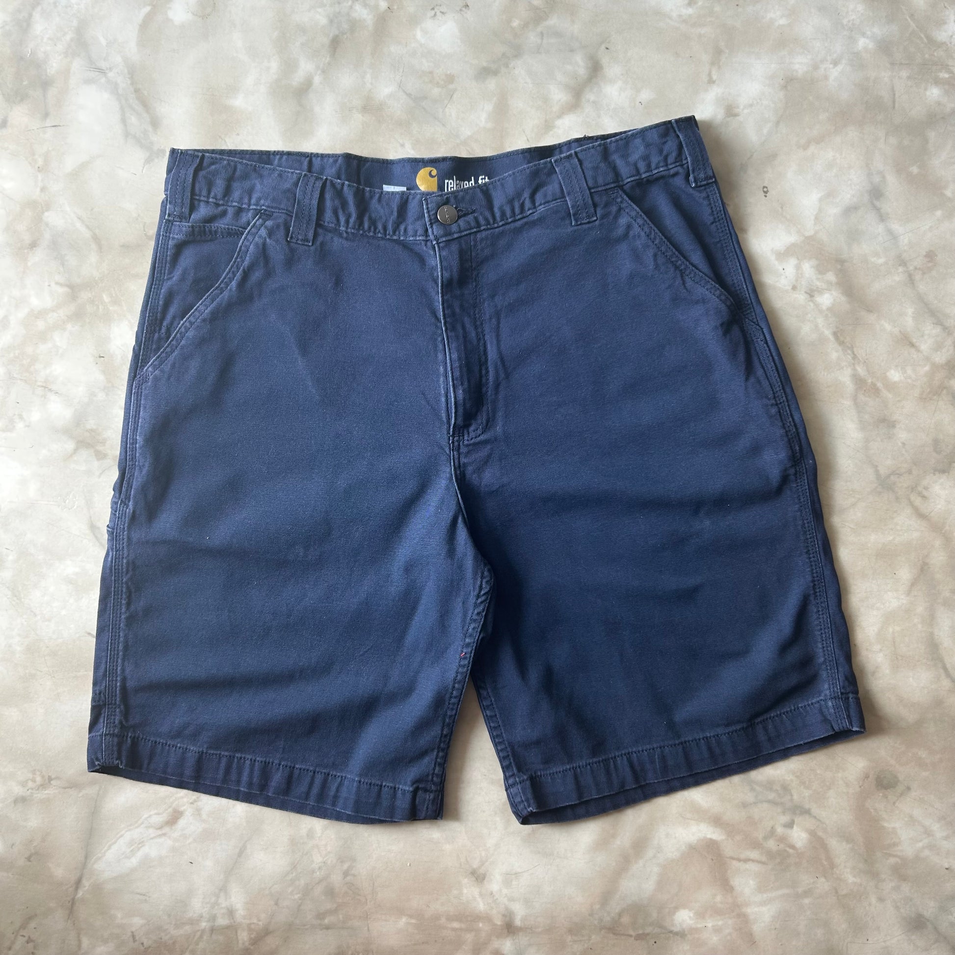 Bram's Vintage Carhartt Relaxed Fit Work Short Dark Blue in Blue — sustainable streetwear from Bram's Vintage