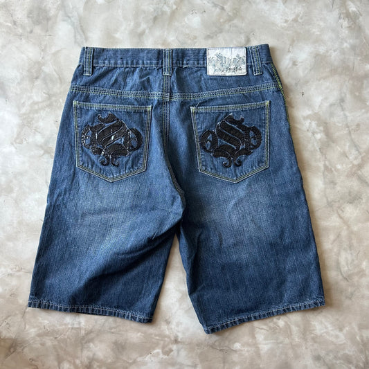 Vintage Southpole Dark Blue Baggy Fit Jean Shorts Jorts