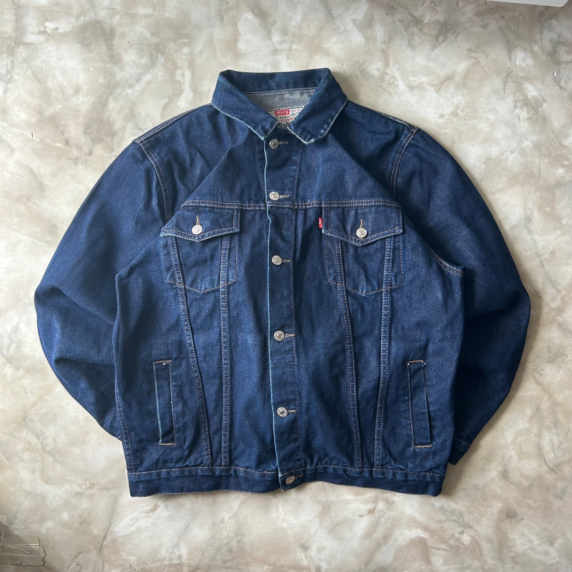 Vintage Bram's Vintage Levi's Denim Jacket Dark Blue in Blue — sustainable streetwear from Bram's Vintage