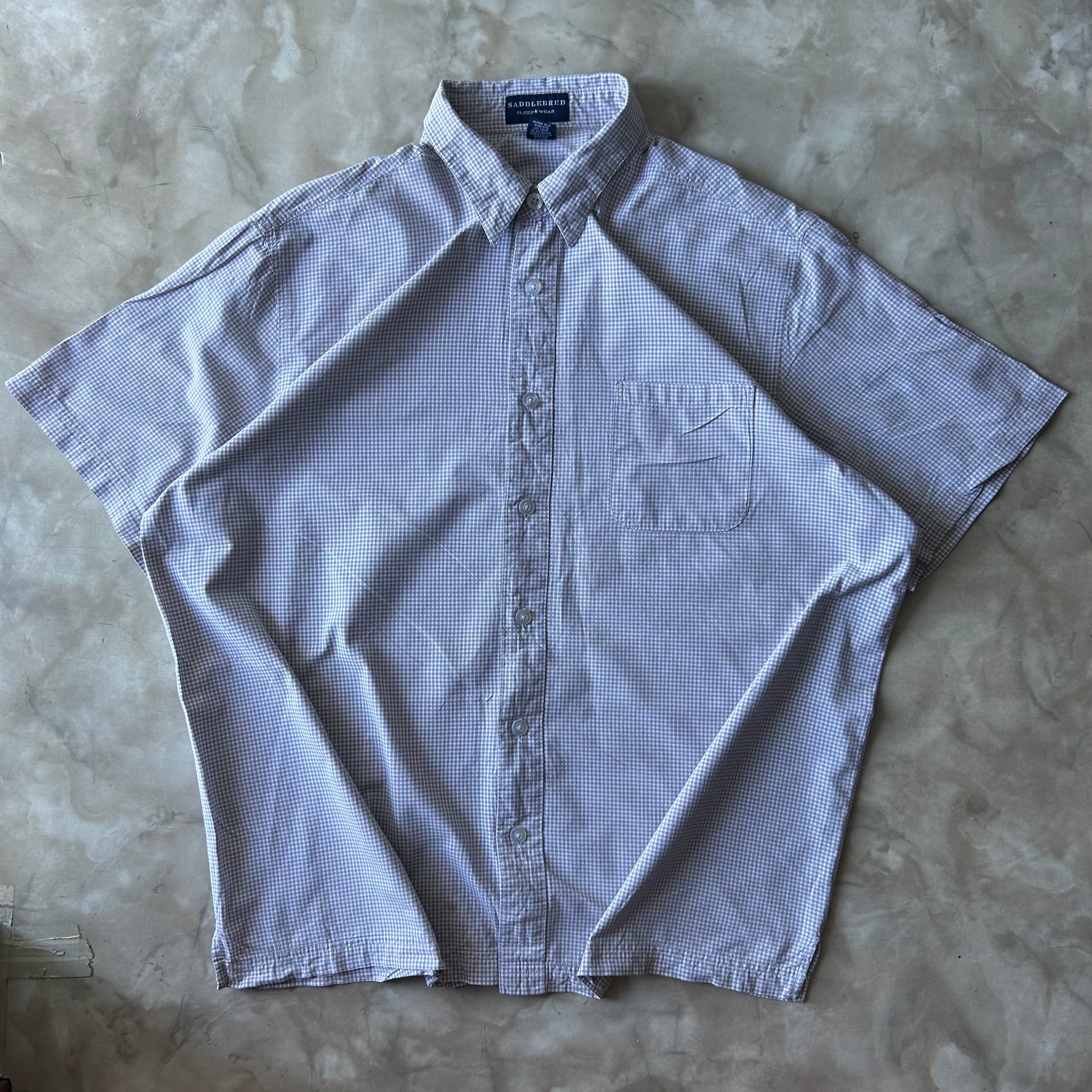 Vintage Bram's Vintage Button Up Shirt - Saddlebred in Red — sustainable streetwear from Bram's Vintage