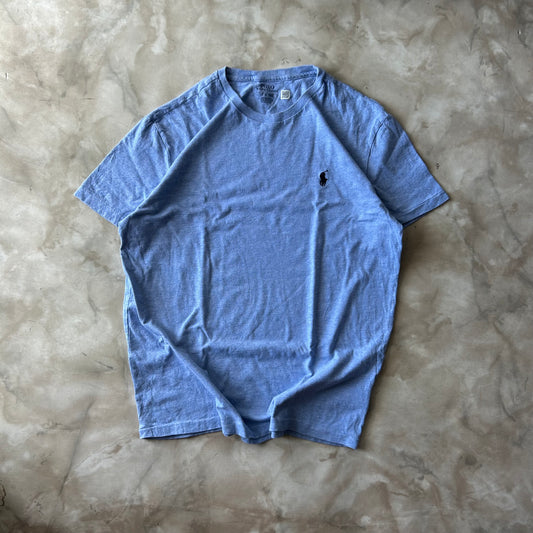 Vintage Bram's Vintage Ralph Lauren T-Shirt Baby Blue Dark Blue Pony in Blue — sustainable streetwear from Bram's Vintage