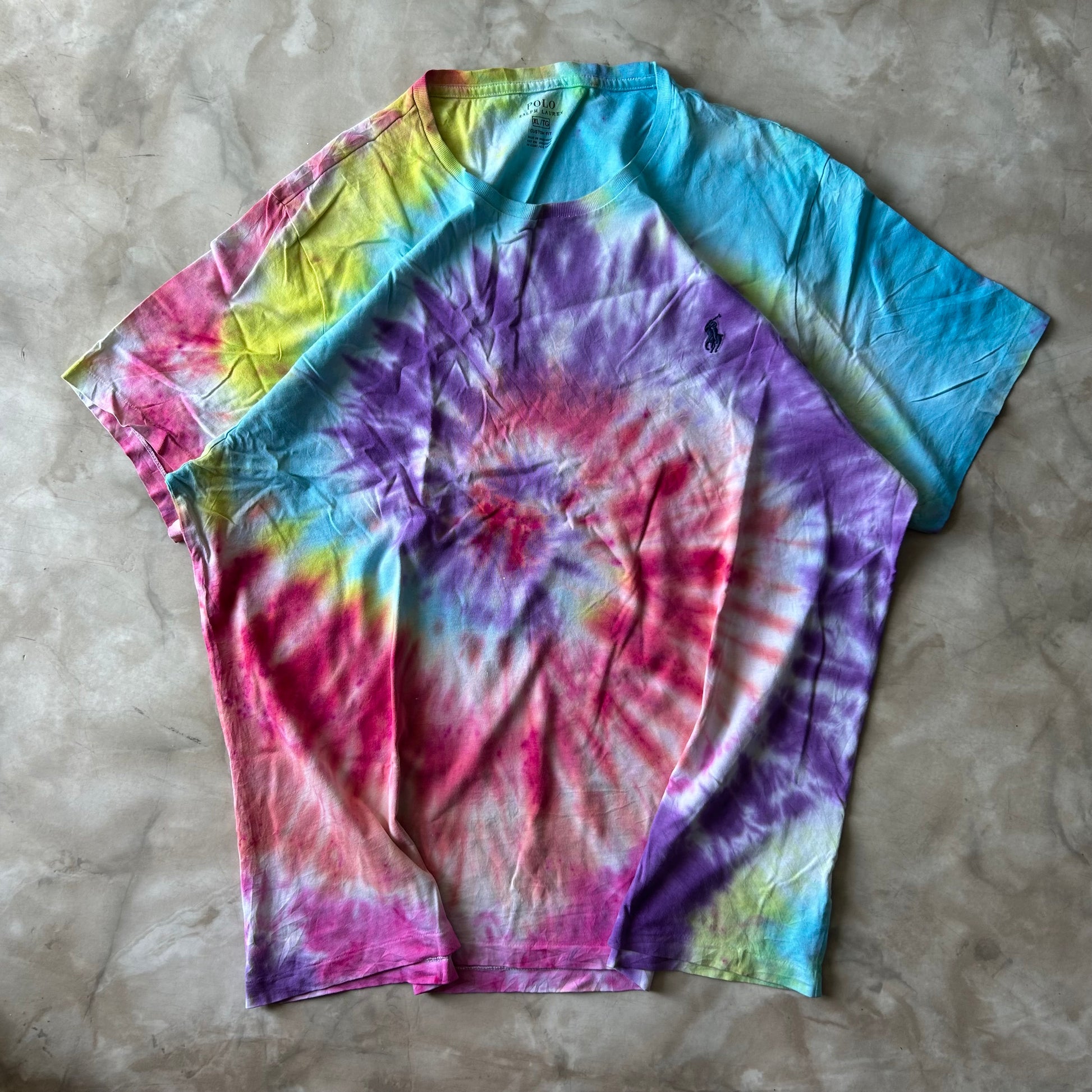 Vintage Bram's Vintage Ralph Lauren T-Shirt Tye Dye — sustainable streetwear from Bram's Vintage