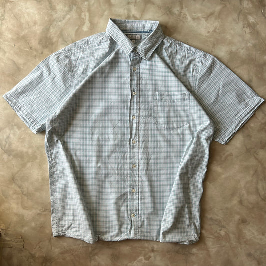 Vintage Button Up Shirt - Old Navy - Green Grey White