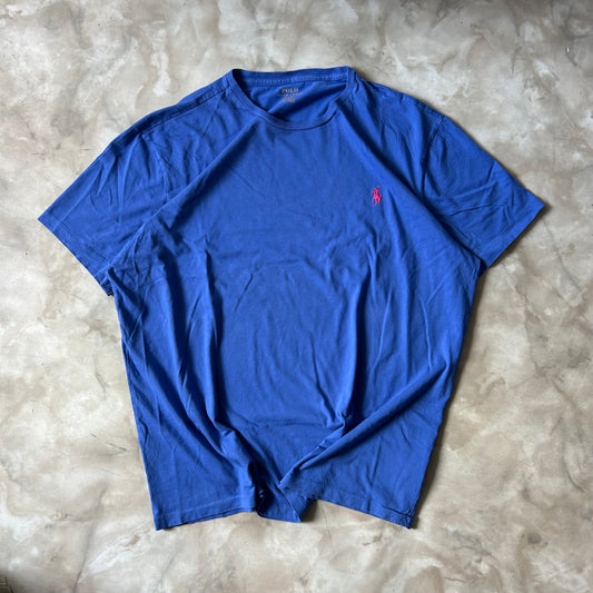 Ralph Lauren Vintage T-Shirt Blue Red Pony - Image 1