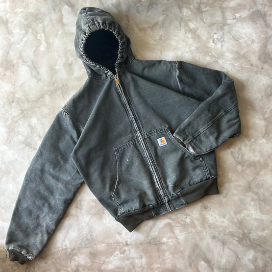 Vintage 00's Faded Distressed Carhartt Active Jacket Dark Green