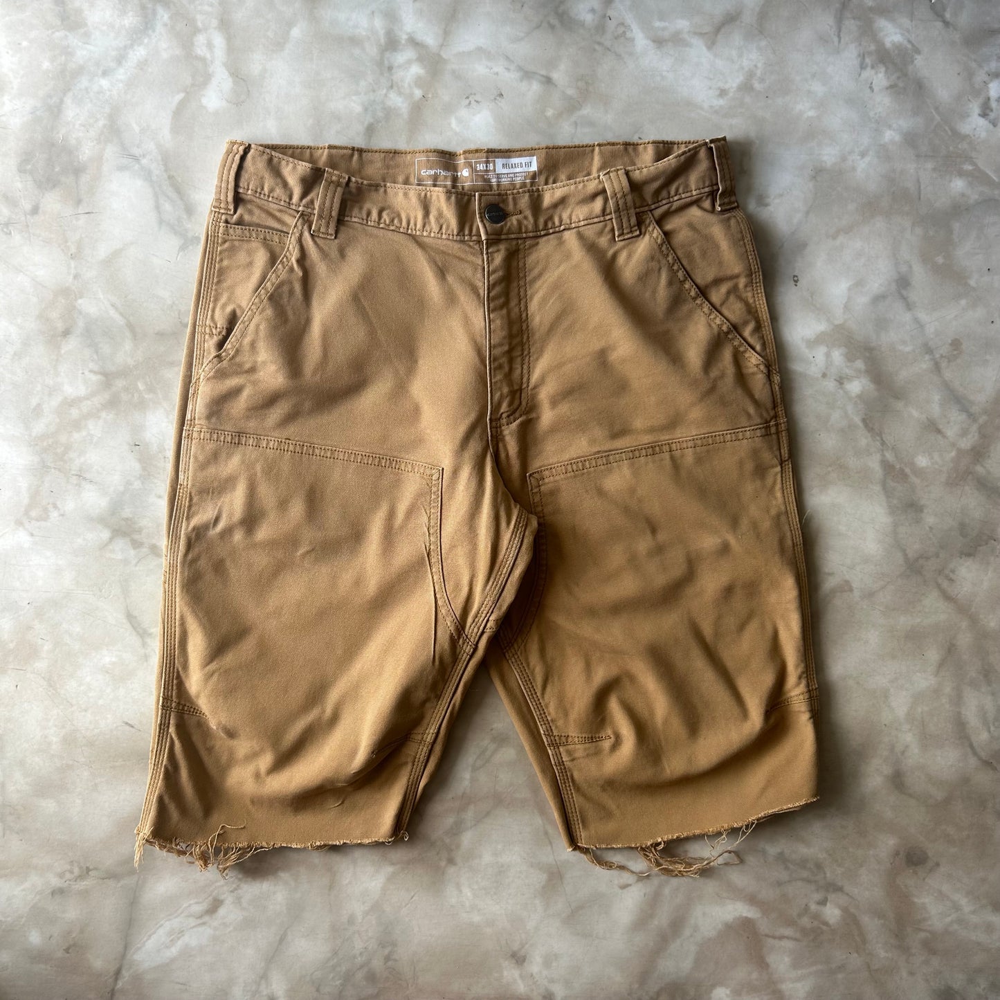 Bram's Vintage Carhartt Double Knee Work Short Brown in Brown — sustainable streetwear from Bram's Vintage