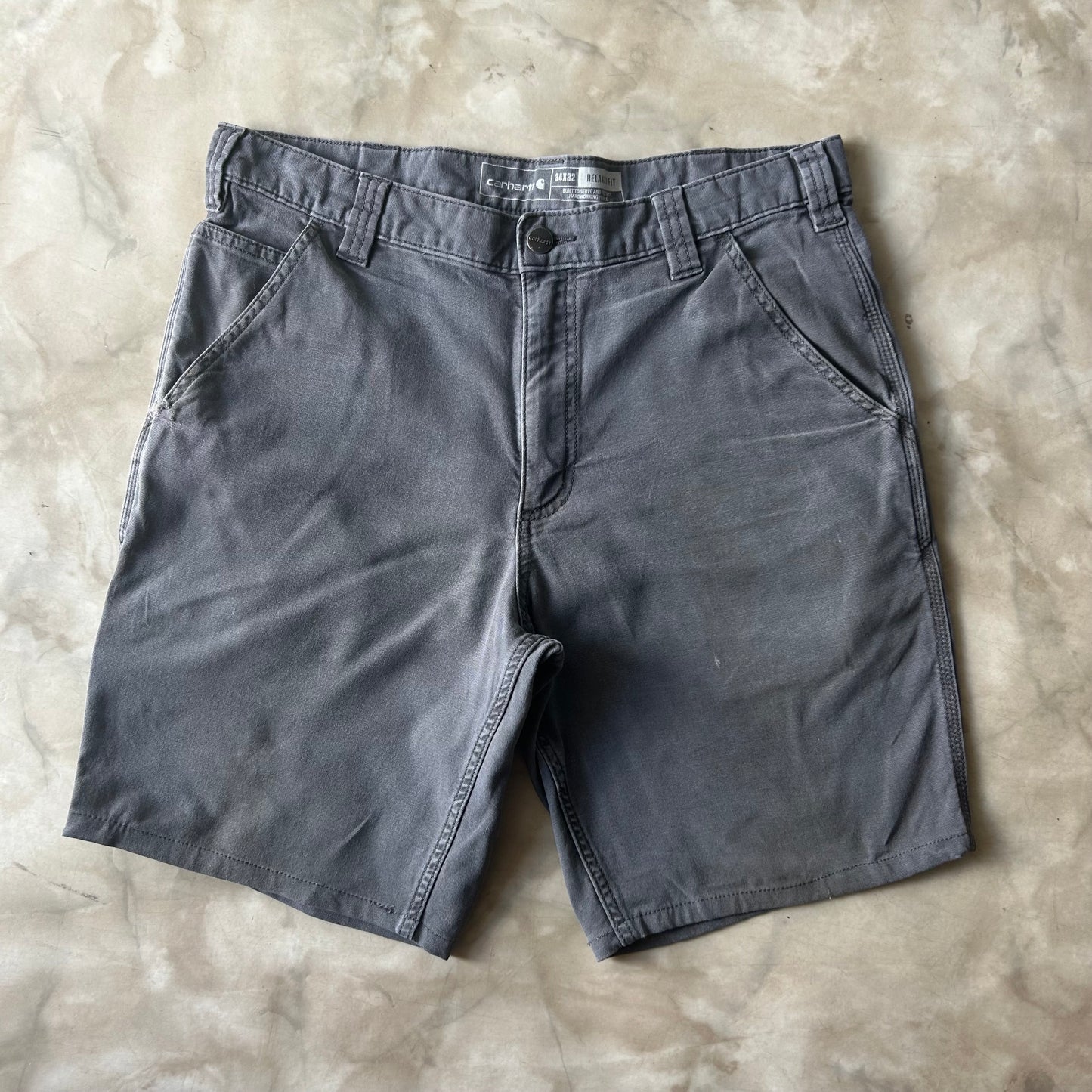 Vintage Bram's Vintage Carhartt Work Short Grey in Grey — sustainable streetwear from Bram's Vintage