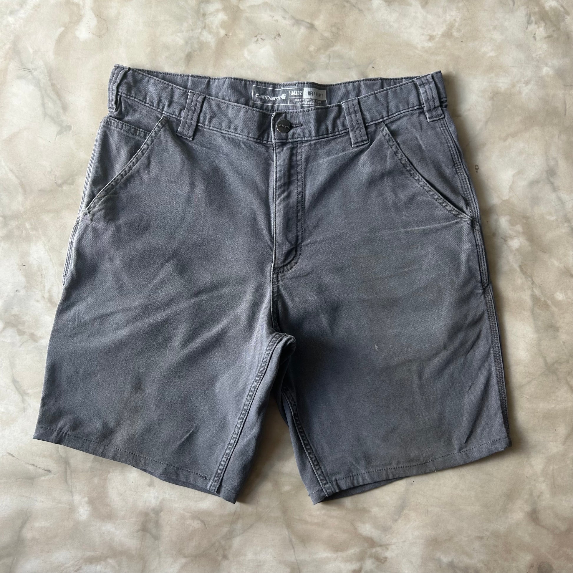 Vintage Bram's Vintage Carhartt Work Short Grey in Grey — sustainable streetwear from Bram's Vintage