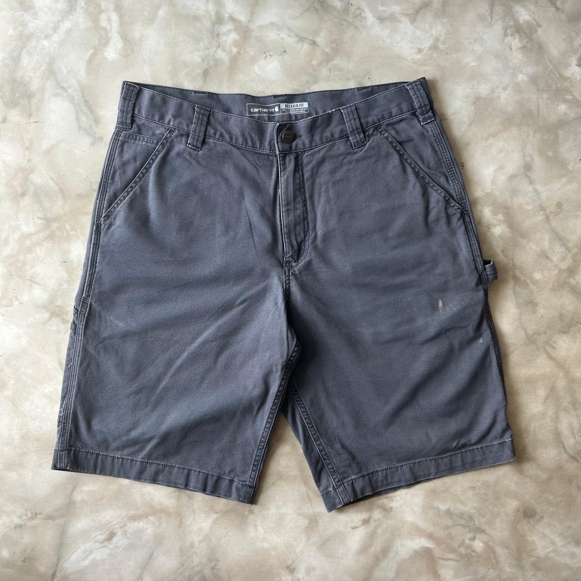 Vintage Bram's Vintage Carhartt Work Short Grey in Grey — sustainable streetwear from Bram's Vintage