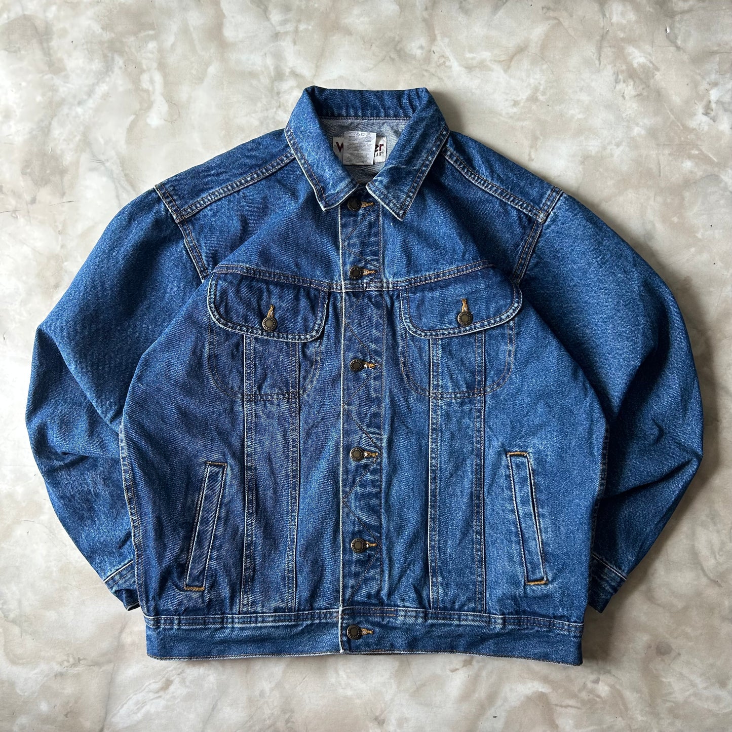 Bram's Vintage Wrangler Denim Jacket Blue in Blue — sustainable streetwear from Bram's Vintage