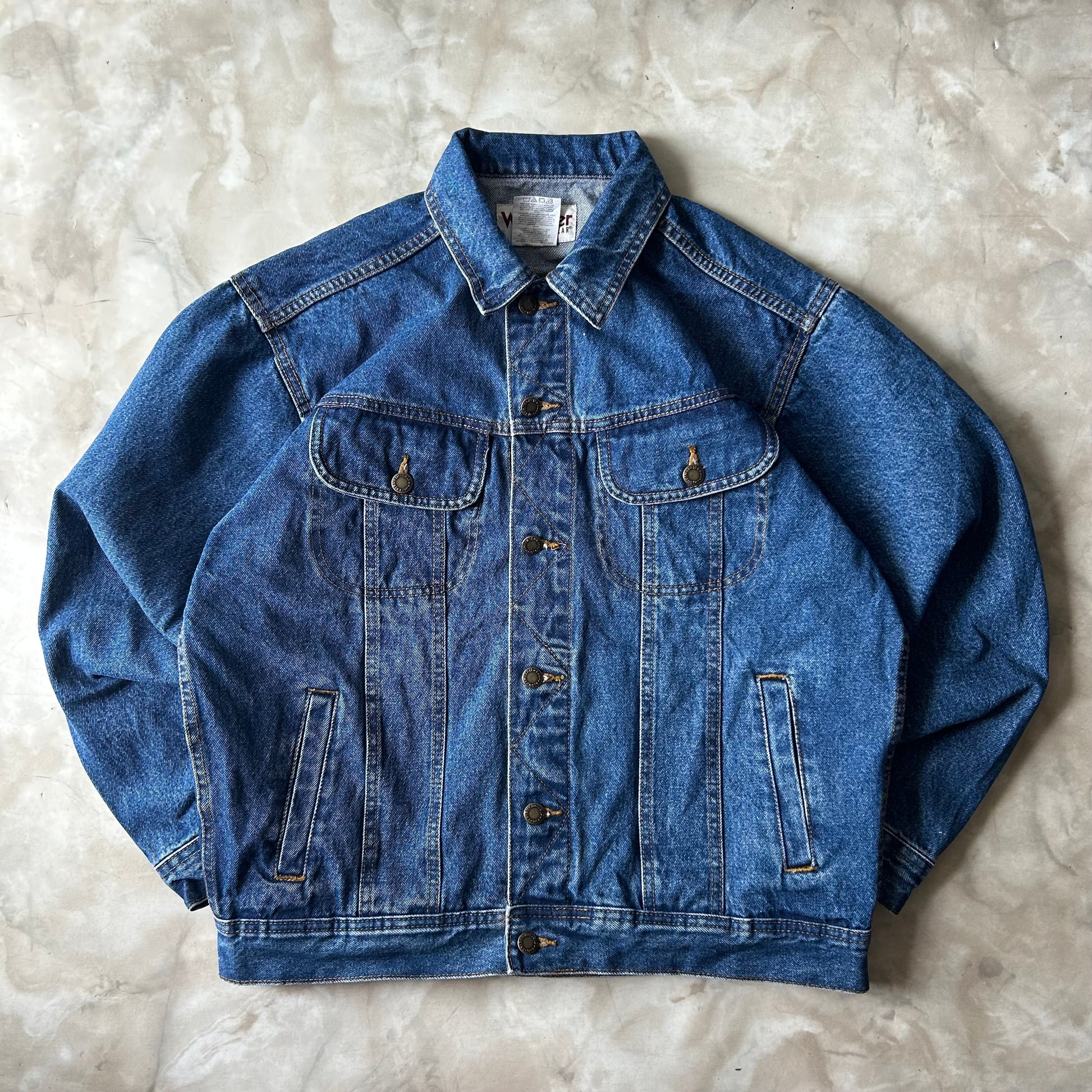 Bram's Vintage Wrangler Denim Jacket Blue in Blue — sustainable streetwear from Bram's Vintage
