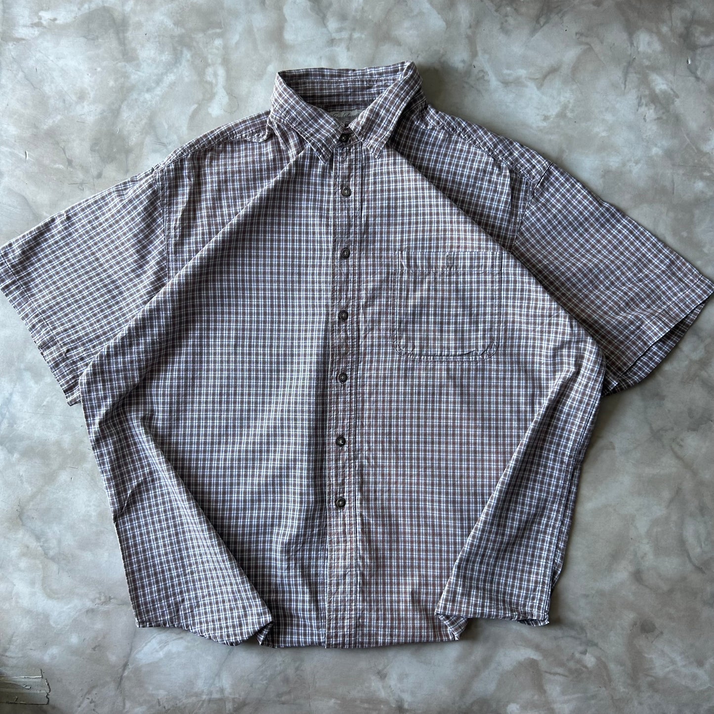 Vintage Bram's Vintage Button Up Shirt - Fieldmaster - Brown in Brown — sustainable streetwear from Bram's Vintage