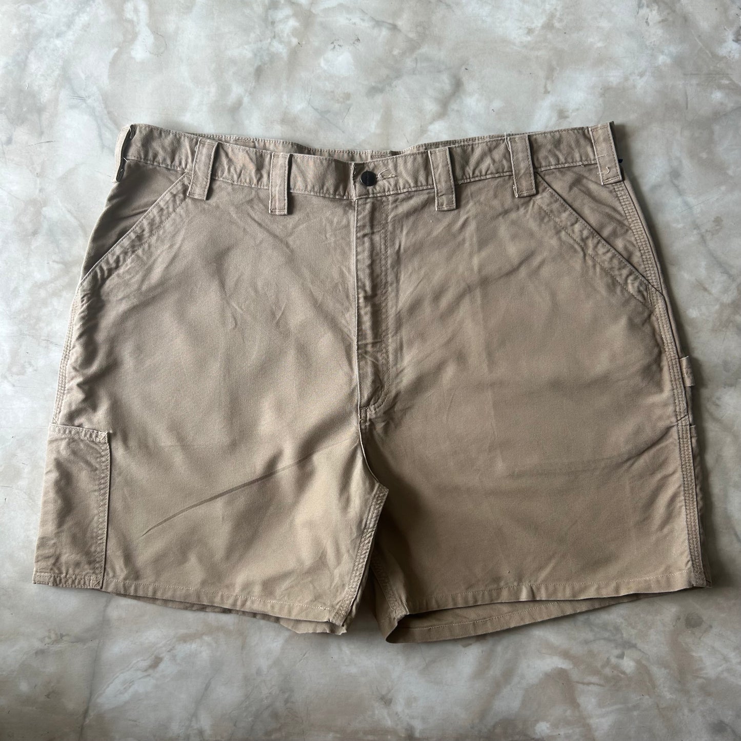 Vintage Bram's Vintage Carhartt Orginial Fit Work Short Beige in Beige — sustainable streetwear from Bram's Vintage