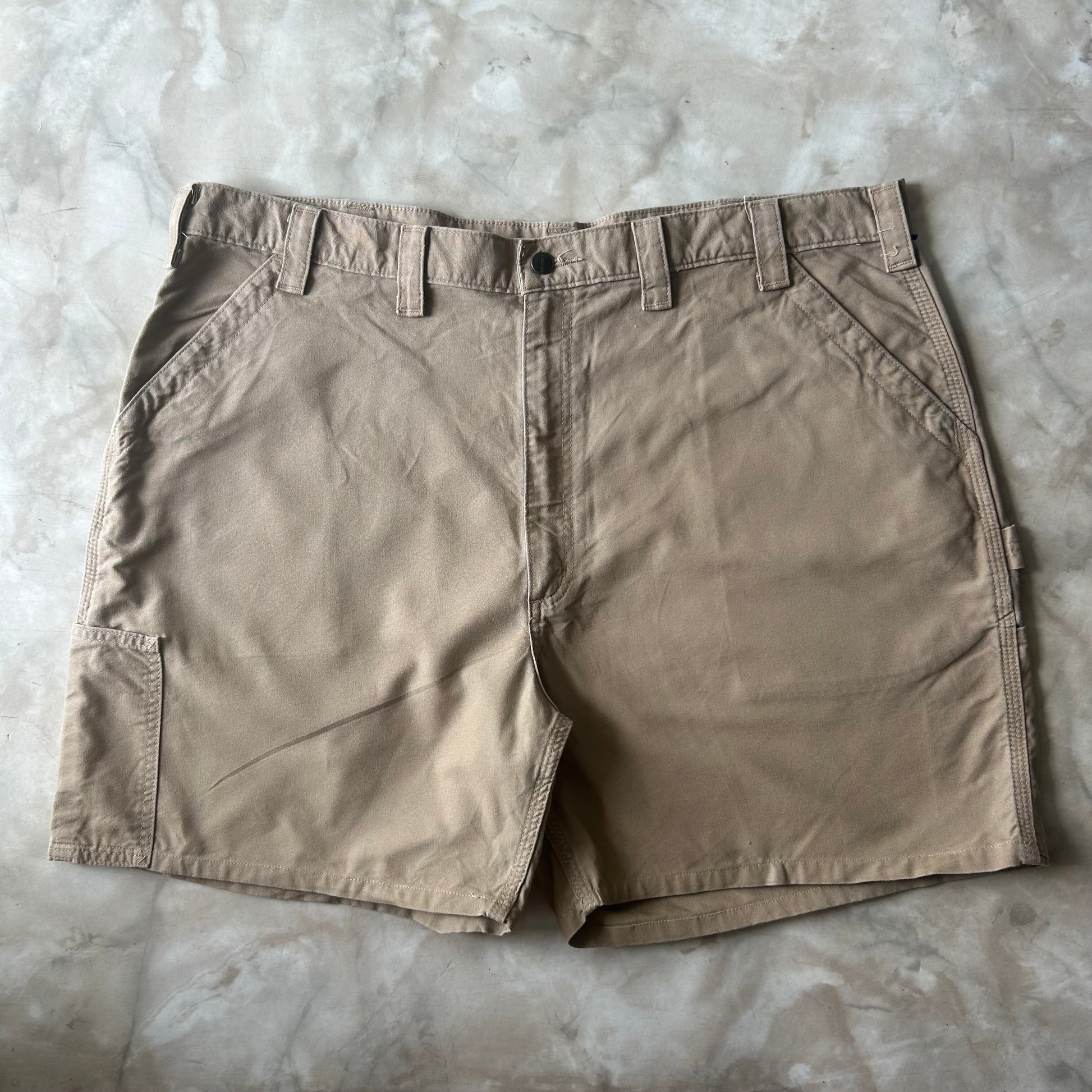 Vintage Bram's Vintage Carhartt Orginial Fit Work Short Beige in Beige — sustainable streetwear from Bram's Vintage