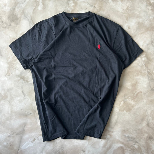 Ralph Lauren Vintage T-Shirt Black Red Pony - Image 1
