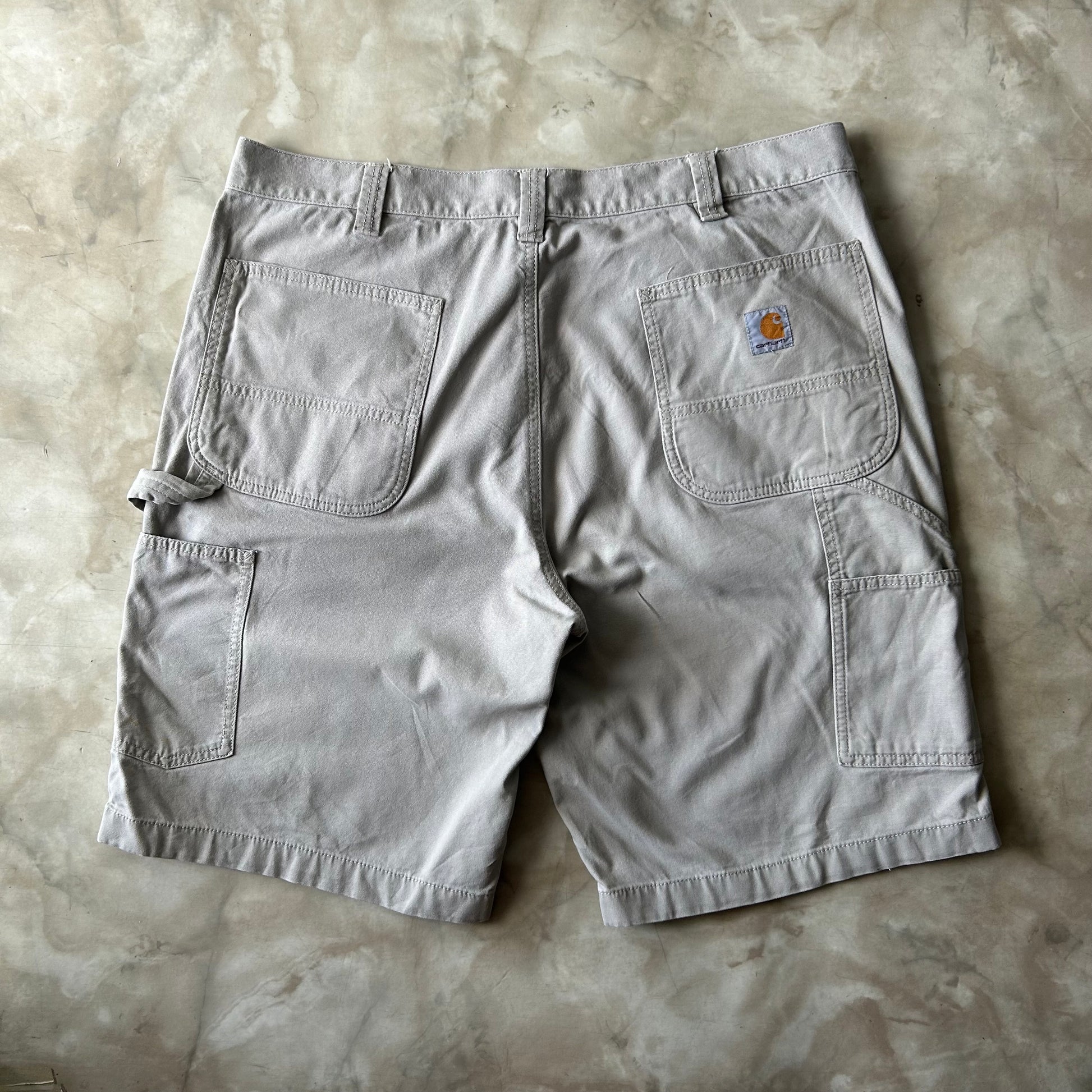 Bram's Vintage Carhartt Work Short Beige in Beige — sustainable streetwear from Bram's Vintage