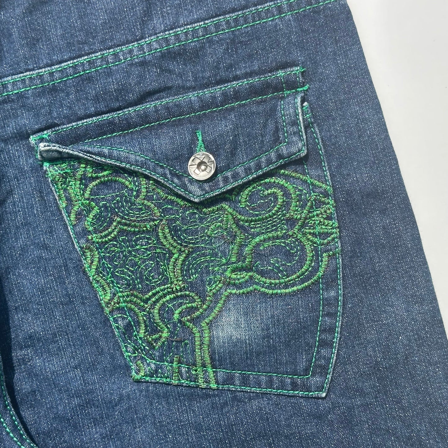 NBN Gear Green Stitch/Embroidery