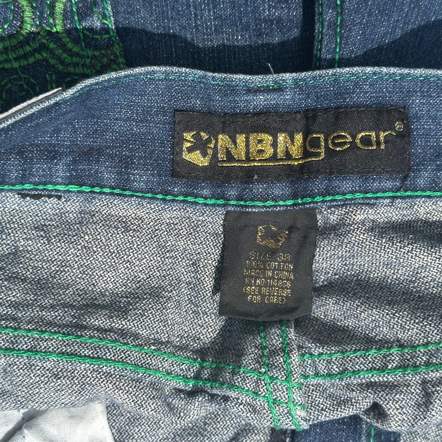 NBN Gear Green Stitch/Embroidery