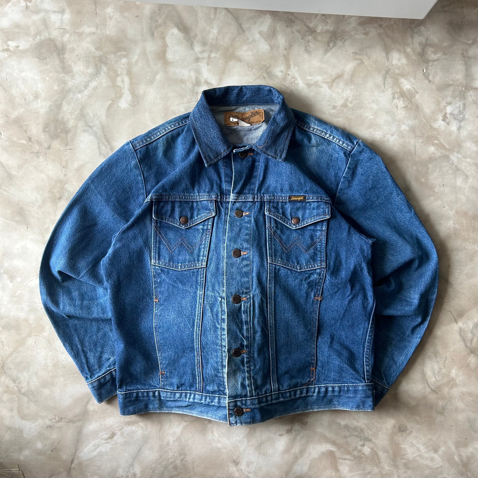 Vintage Bram's Vintage Wrangler Denim Jacket Blue in Blue — sustainable streetwear from Bram's Vintage