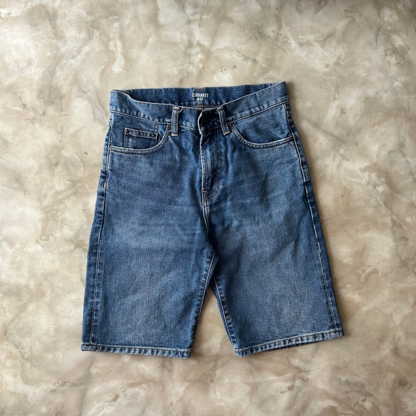 Bram's Vintage Carhartt Regular Fit Denim Jean Short Blue in Blue — sustainable streetwear from Bram's Vintage
