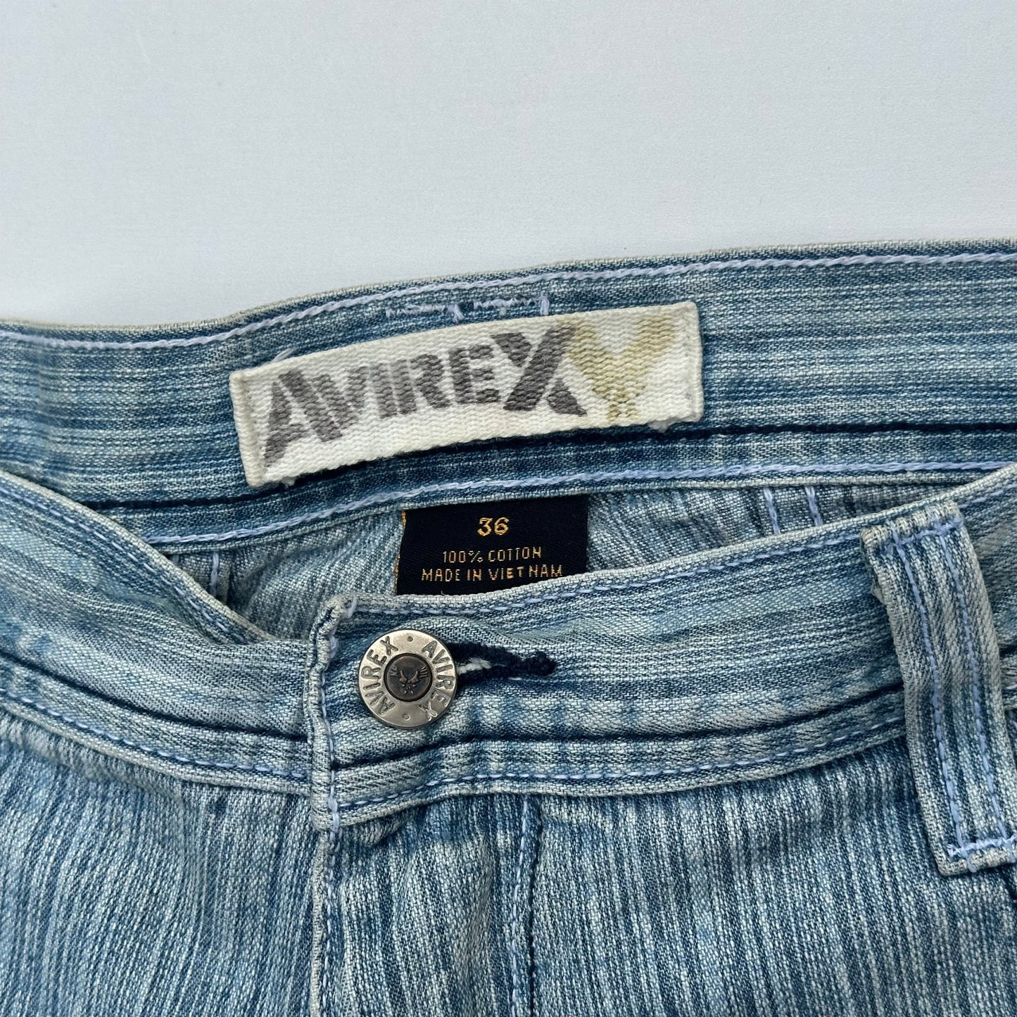 Avirex Striped Light Wash