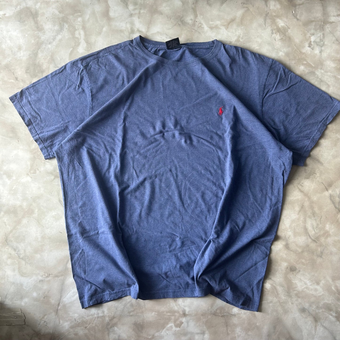 Vintage Bram's Vintage Ralph Lauren T-Shirt Blue Red Pony in Blue — sustainable streetwear from Bram's Vintage