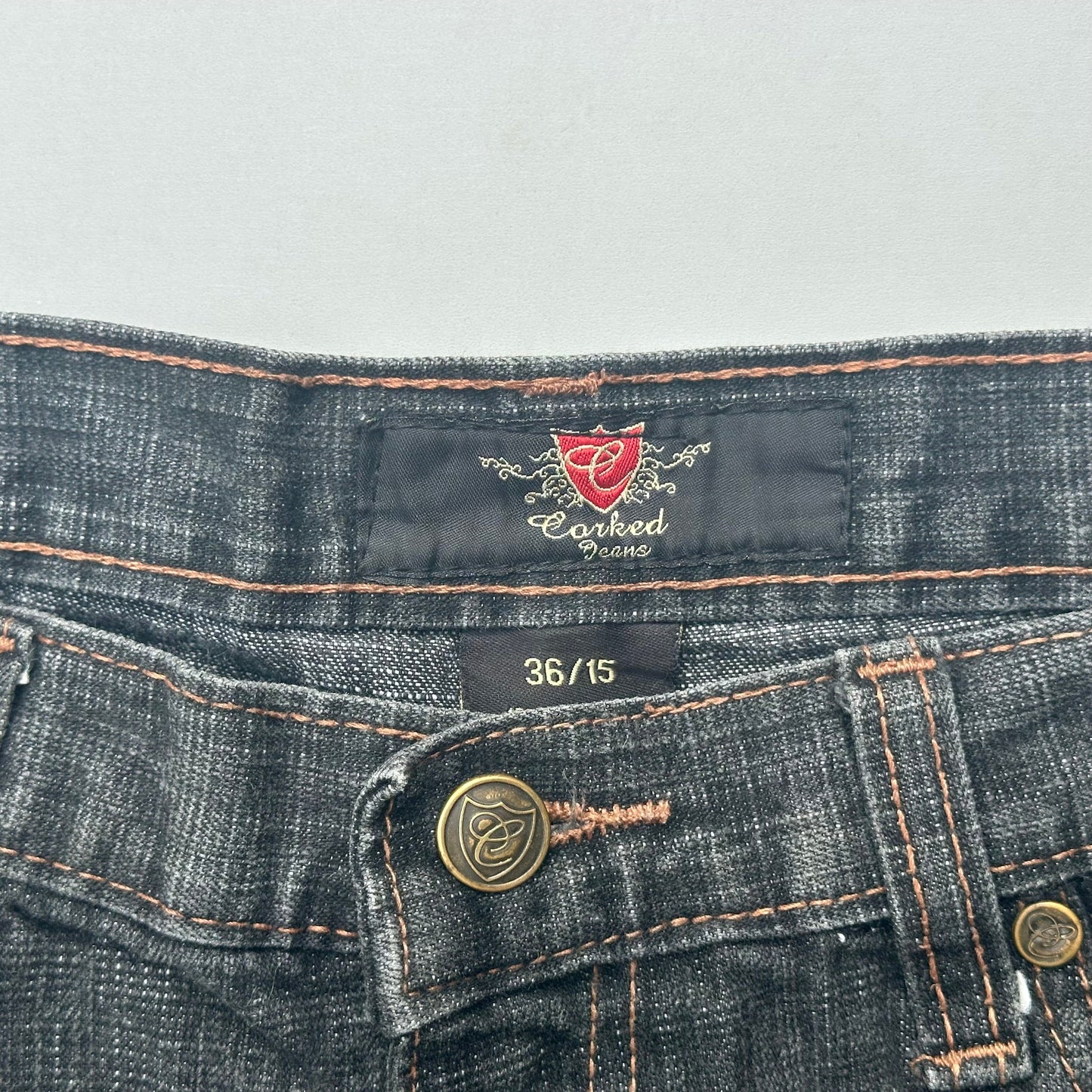 Carked Candy Jeans Brown Stitch
