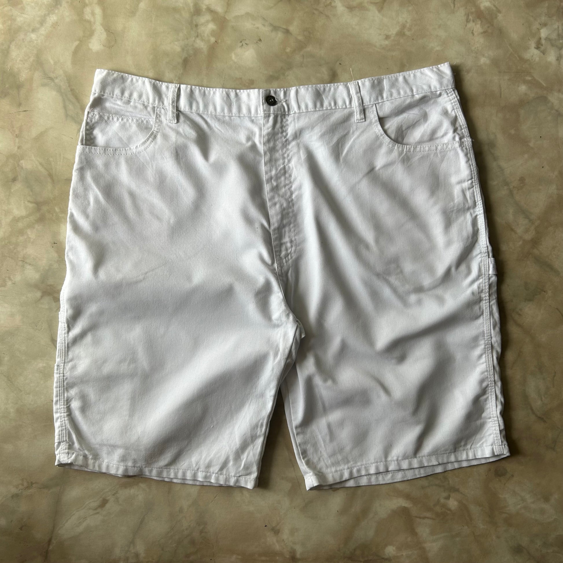 Bram's Vintage Dickies Carpenter Short White in White — sustainable streetwear from Bram's Vintage