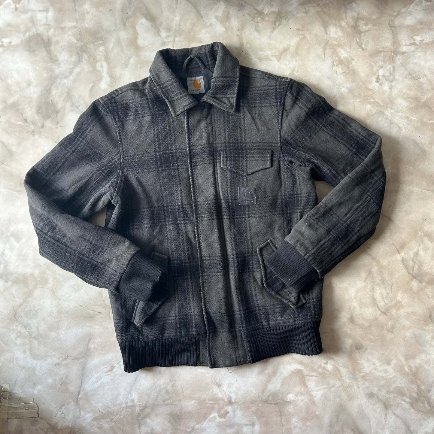 Bram's Vintage Carhartt WIP FW19 Plaid Pattern Wool Chore Jacket — sustainable streetwear from Bram's Vintage