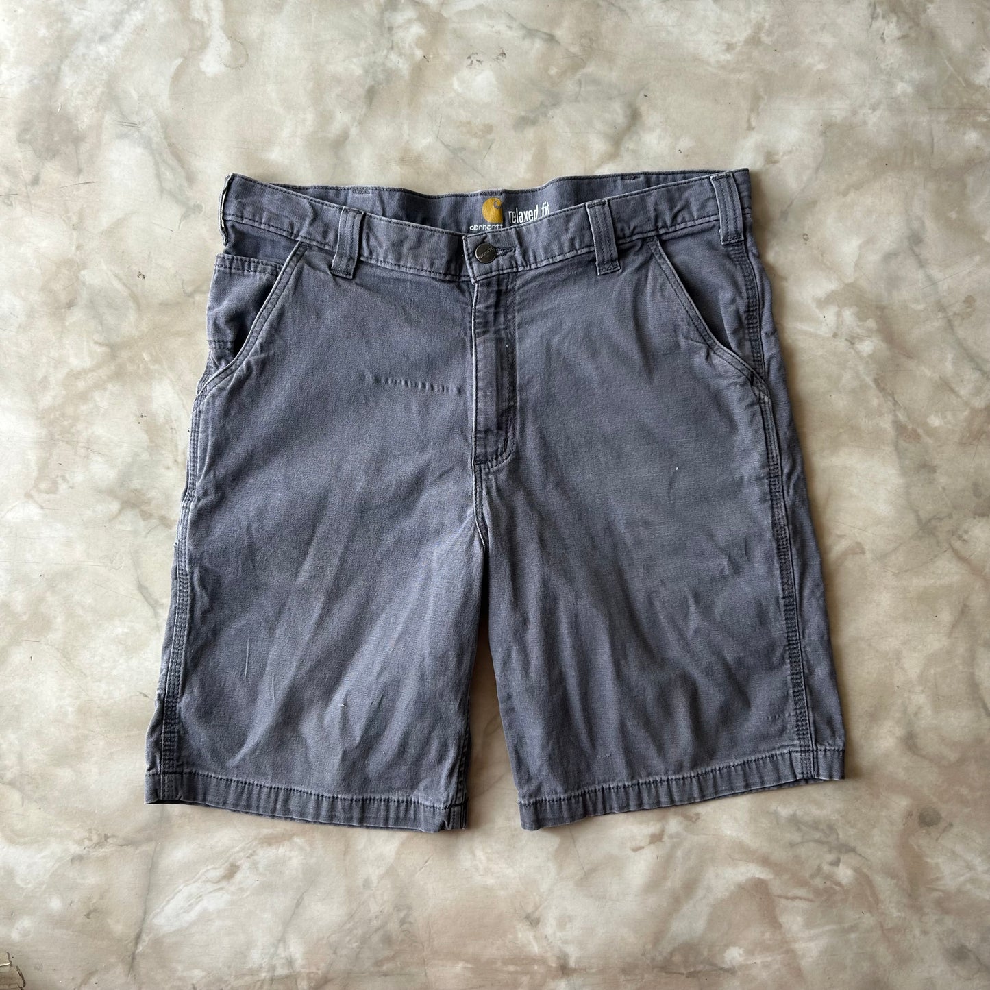 Vintage Bram's Vintage Carhartt Relaxed Fit Work Short Grey in Grey — sustainable streetwear from Bram's Vintage