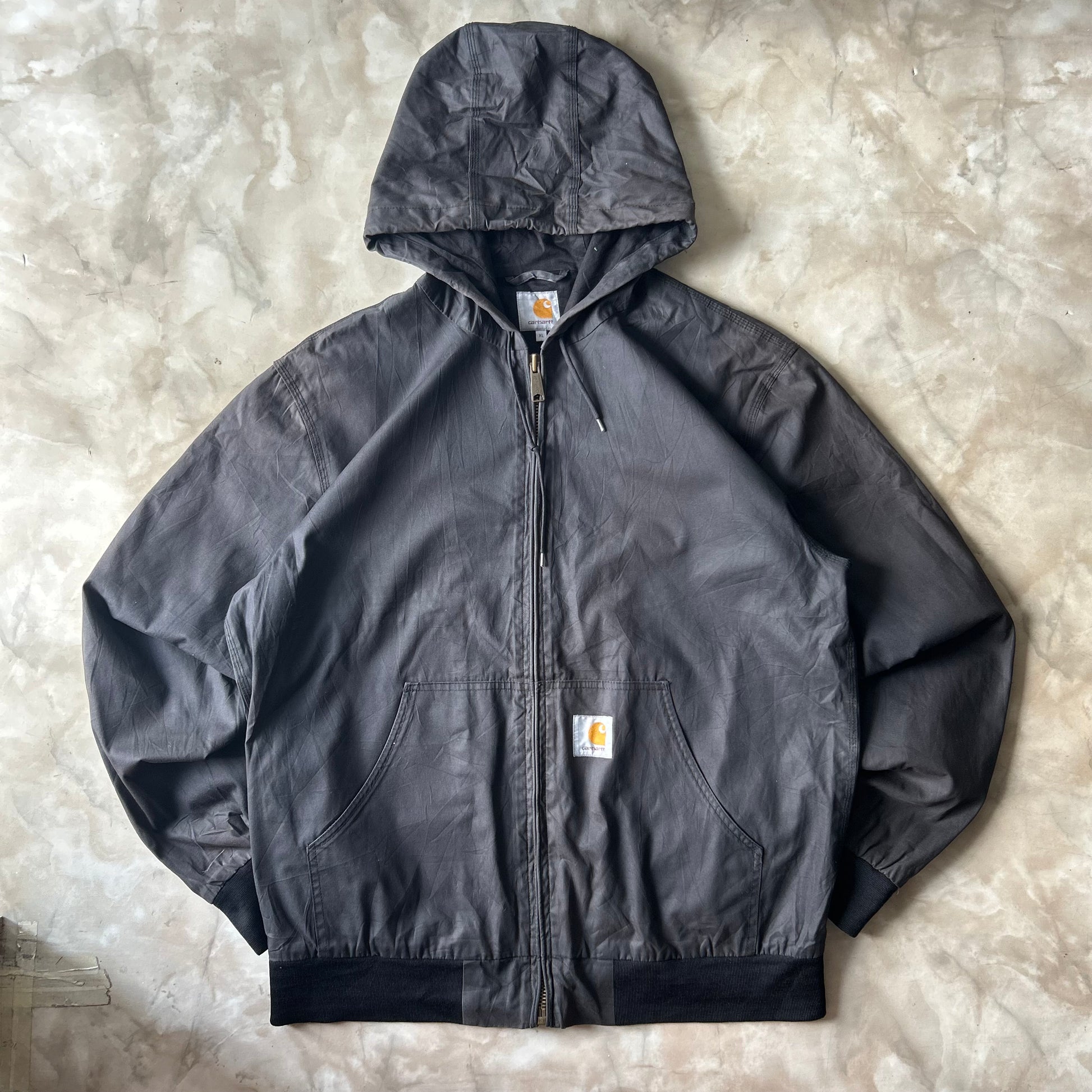 Bram's Vintage Carhartt Duck Cotton Canvas Active Jacket Black / Dark Grey in Black — sustainable streetwear from Bram's Vintage