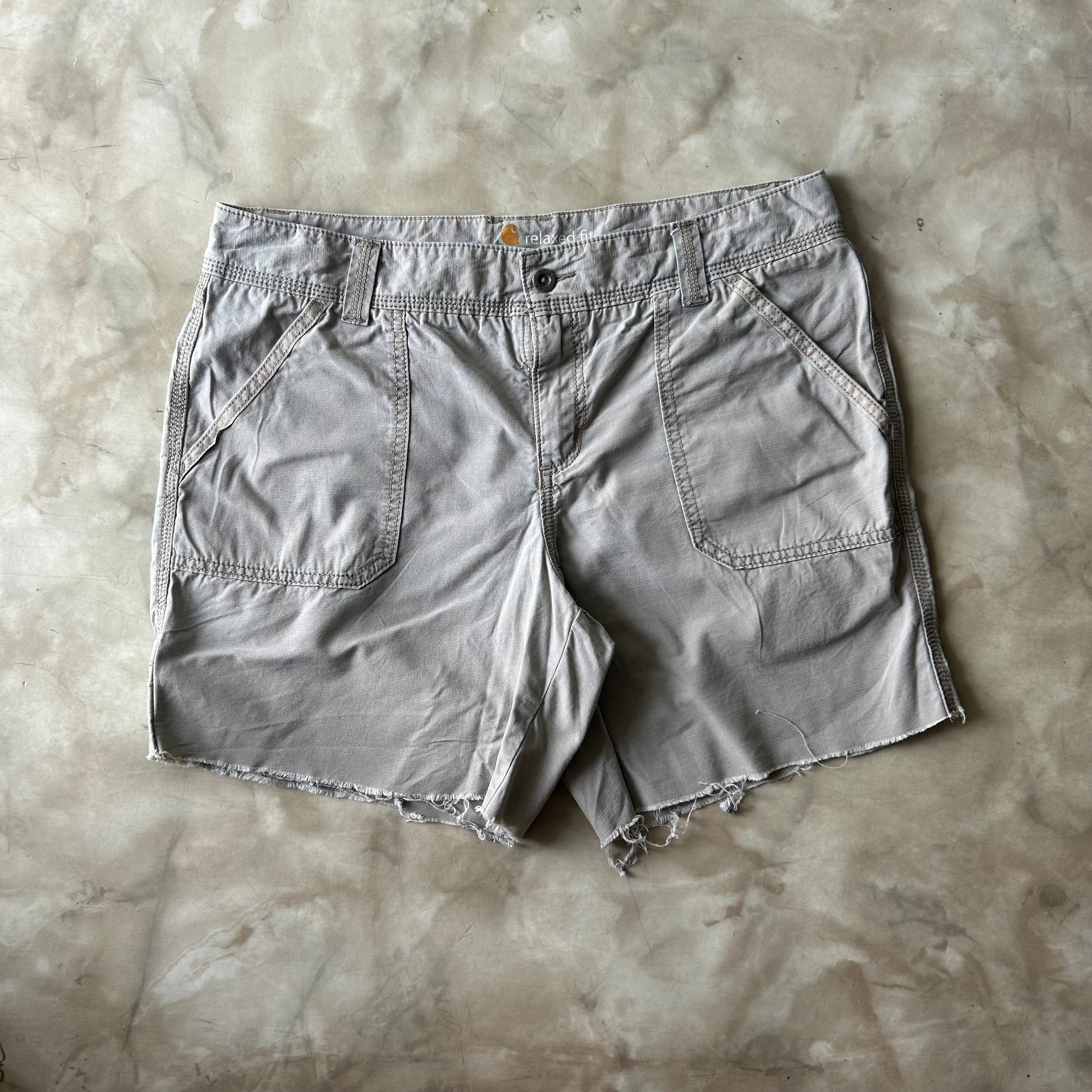 Bram's Vintage Carhartt Work Short Light Grey in Grey — sustainable streetwear from Bram's Vintage