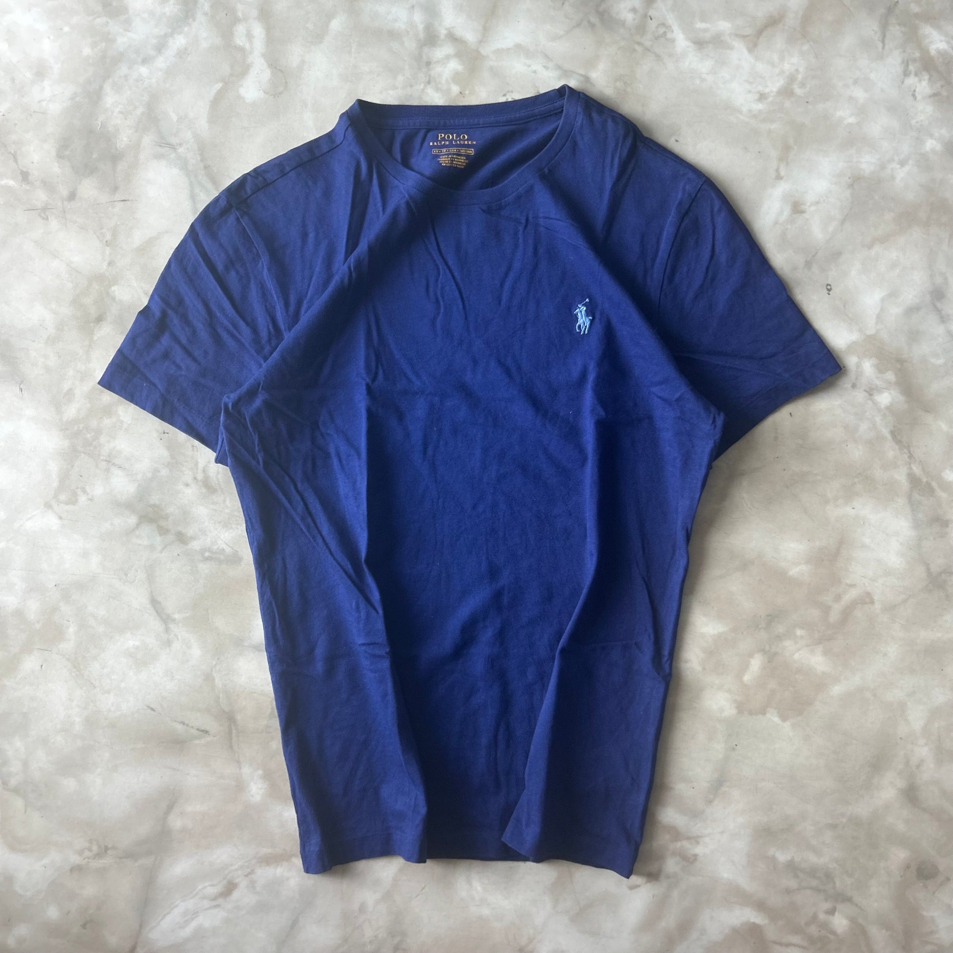 Vintage Bram's Vintage Ralph Lauren T-Shirt Blue Light Blue Pony in Blue — sustainable streetwear from Bram's Vintage