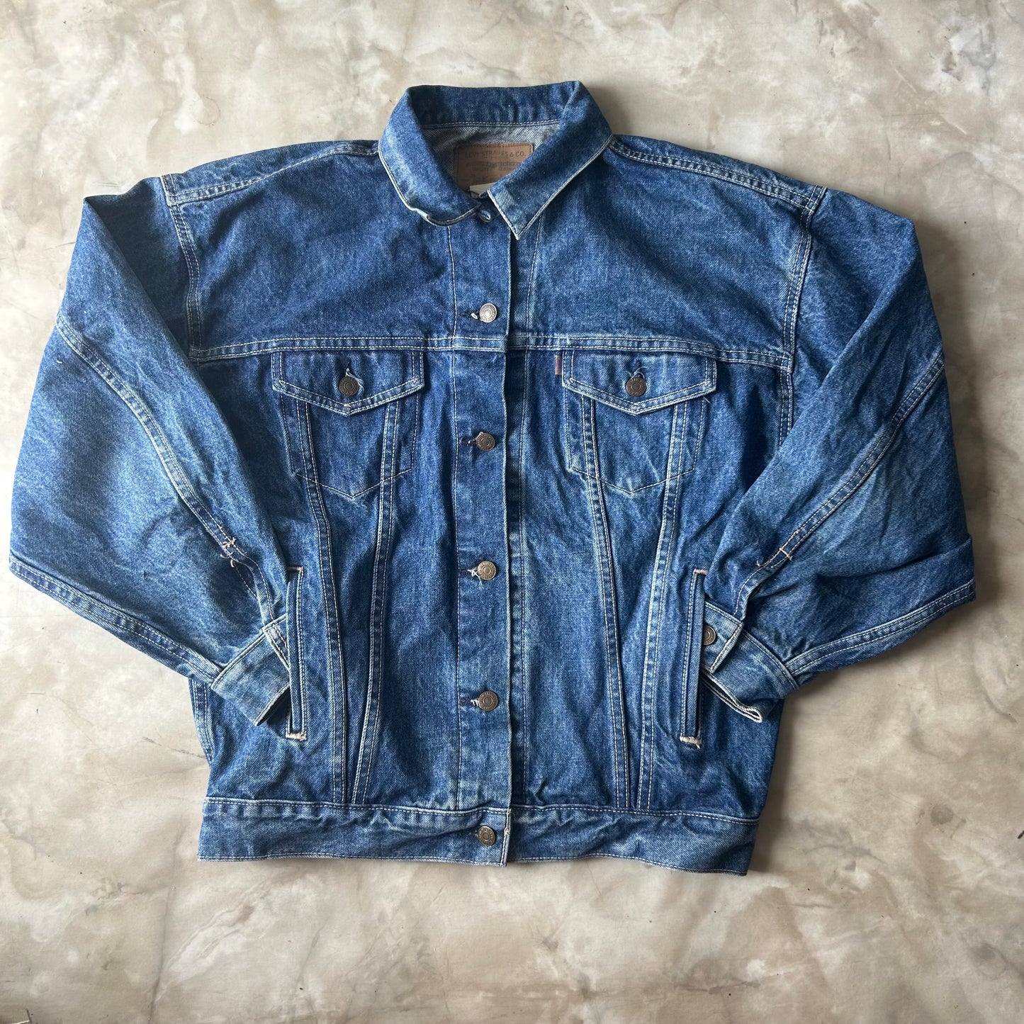 Vintage Bram's Vintage Levi's Orange Tab Denim Jacket Blue in Blue — sustainable streetwear from Bram's Vintage